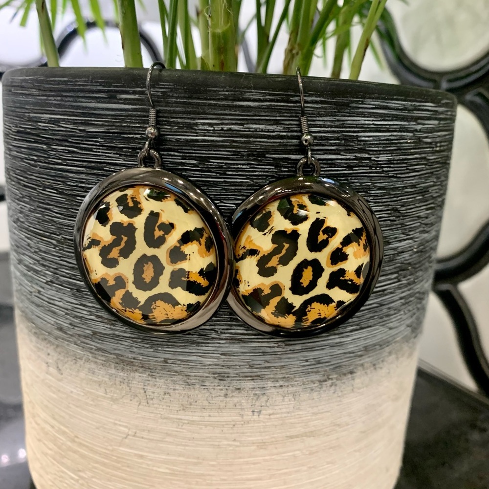 Animal Print round Earrings